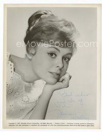 6s144 DEBORAH WALLEY signed 8x10 still '61 great close portrait resting her head on her hand!
