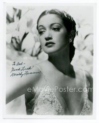 6s285 DOROTHY LAMOUR signed 8x10 REPRO still '90 wonderful close up in sexy skimpy lace gown!