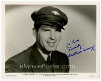 6s152 FRED MACMURRAY signed 8x10 still '36 smiling c/u in uniform from Thirteen Hours by Air!