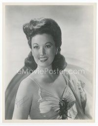6s295 GINNY SIMMS signed 8x10 REPRO still '90 portrait of the pretty actress in sexy dress!