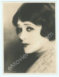 6s160 IRENE RICH signed deluxe 6.5x8.5 still '20s head & shoulders portrait of the pretty star!