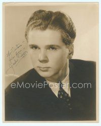 6s162 JACKIE COOPER signed deluxe 8x10 still '30s head & shoulders portrait in suit & tie!