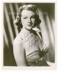 6s314 JO STAFFORD signed 8x10 REPRO still '90 great close up of the singer in low-cut dress!