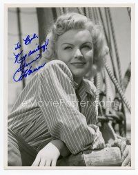 6s183 JUNE HAVER signed 8x10 still '46 close up in striped shirt from Three Little Girls in Blue!