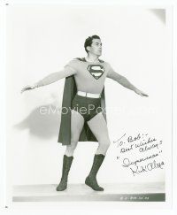6s326 KIRK ALYN signed 8x10 REPRO still '90 portrait in Superman costume with arms outstretched!
