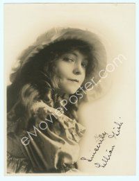 6s193 LILLIAN GISH signed deluxe 6.5x8.5 still '10s great head & shoulders portrait by Hartsook!