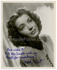 6s205 MARSHA HUNT signed 8x10 still '40s head & shoulders portrait with a pensive look!