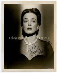 6s208 PATRICIA MORISON signed 8x10 still '40s close portrait in fancy dress with much jewelry!