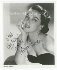 6s354 PATRICIA MORISON signed 8x10 REPRO still '90 sexy close up in low-cut dress & cool jewelry!