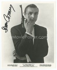 6s368 SEAN CONNERY signed 8x10 REPRO still '90 cool c/u as James Bond in From Russia with Love!