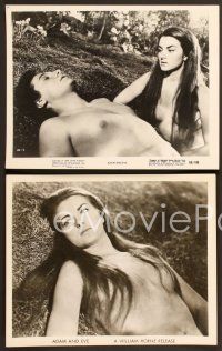 6v816 ADAM & EVE 4 7.75x10 stills R68 naked man & woman in the Mexican Garden of Eden!