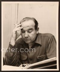 6v981 DECKS RAN RED 2 8x10 stills '58 close up of Broderick Crawford & candid studying his lines!