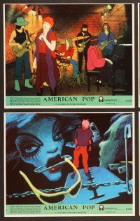 6v097 AMERICAN POP 8 8x10 mini LCs '81 rock & roll cartoon directed by Ralph Bakshi!