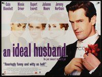 7a363 IDEAL HUSBAND British quad '99 Cate Blanchett, Minnie Driver, Rupert Everett!