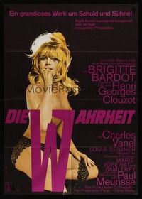 7e216 LA VERITE German '61 art of super sexy Brigitte Bardot, Henri-Georges Clouzot, The Truth!