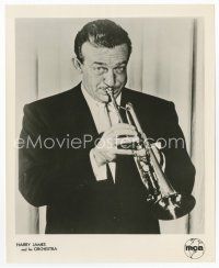 7f192 HARRY JAMES 8x10 publicity still '40s close portrait of the band leader playing his trumpet!