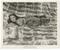 7f197 HEDY LAMARR deluxe 8x10 still '49 sexy c/u sprawled out on fur rug from Samson & Delilah!