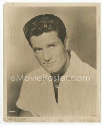 7f208 HUGH O'BRIAN 8x10 still '56 head & shoulders portrait wearing great shirt!