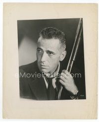 7f210 HUMPHREY BOGART 8x10 still '41 close portrait holding gun as Roy Earle from High Sierra!