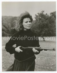 7f213 IRINA DEMICK 7x9 still '62 great close up of the actress holding rifle from The Longest Day!