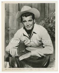 7f223 JAMES GARNER 8x10 still '63 great close up of the star in cowboy outfit with saddle!