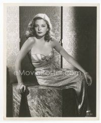 7f235 JANE GREER 8x10 still '47 full-length seated in super sexy dress by Ernest Bachrach!