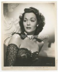 7f237 JANE WYMAN 8x10 still '45 close up in sexiest black lace gown from The Lost Weekend!