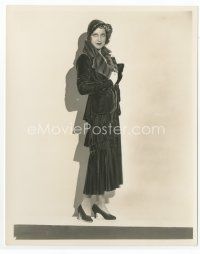 7f265 JEANETTE MACDONALD deluxe 8x10 still '30s full-length portrait wearing unusual dress & hat!