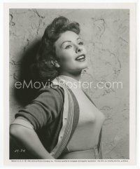 7f266 JEANNE CRAIN 8x10 still '55 great waist-high smiling portrait of the pretty actress!