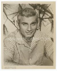 7f269 JEFF CHANDLER 8x10 still '57 head & shoulders portrait of the handsome leading male!