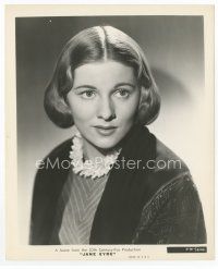 7f290 JOAN FONTAINE 8x10 still '43 head & sholuders portrait in the title role from Jane Eyre!