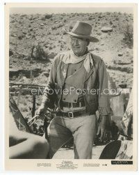 7f314 JOHN WAYNE 8x10 still '61 full-length standing portrait holding gun from The Comancheros!