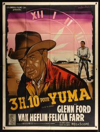 7h365 3:10 TO YUMA French 1p '57 Glenn Ford, Van Heflin, Elmore Leonard, different art!