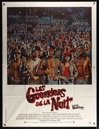 7h606 WARRIORS French 1p '80 Walter Hill, Jarvis artwork of the armies of the night!