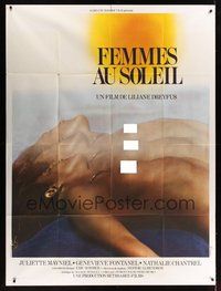 7h614 WOMEN IN THE SUN French 1p '74 naked Juliette Mayniel, design by Ferracci & Boumendil