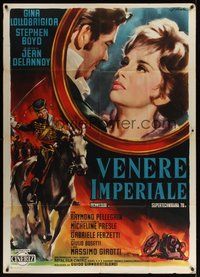 7h111 IMPERIAL VENUS Italian 1p '63 art of sexy Gina Lollobrigida & Stephen Boyd by Olivetti!