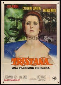 7h155 TRISTANA Italian 1p '70 Luis Bunuel, great art of Catherine Deneuve by Averardo Ciriello!