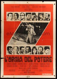 7h163 Z Italian 1p '69 Yves Montand, Costa-Gavras classic, different image of top cast!