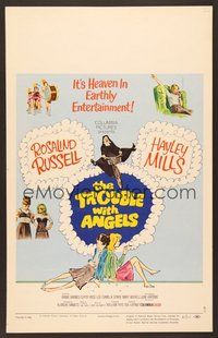 7h350 TROUBLE WITH ANGELS WC '66 Hayley Mills, Binnie Barnes, nun Rosalind Russell on bike!