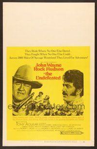 7h351 UNDEFEATED WC '69 John Wayne & Rock Hudson rode where no one else dared!