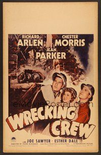 7h362 WRECKING CREW WC '42 Jean Parker between Richard Arlen & Chester Morris!