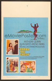 7h364 ZORBA THE GREEK WC '65 Anthony Quinn, Irene Papas, Alan Bates, Michael Cacoyannis