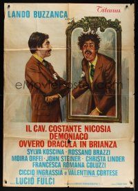 8c346 YOUNG DRACULA Italian 1p '75 Lucio Fulci, wacky vampire art by Averardo Ciriello!