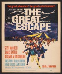 8c417 GREAT ESCAPE WC '63 Steve McQueen, Charles Bronson, John Sturges classic prison break!