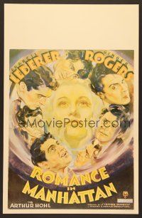 8c481 ROMANCE IN MANHATTAN WC '35 Ginger Rogers waited to marry illegal alien Lederer, cool art!