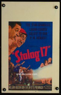 8c497 STALAG 17 WC '53 William Holden, Robert Strauss, Billy Wilder WWII POW classic!