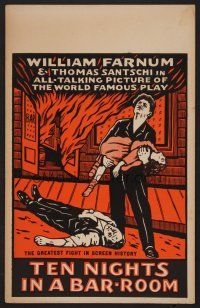 8c503 TEN NIGHTS IN A BARROOM WC '31 William Farnum by fallen Santschi saves his little girl!