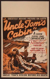 8c511 UNCLE TOM'S CABIN WC '27 Harriet Beecher Stowe, art of dying Tom, greatest moving picture!