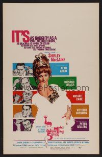 8c523 WOMAN TIMES SEVEN WC '67 sexy Shirley MacLaine is as naughty as a pink lace nightgown!