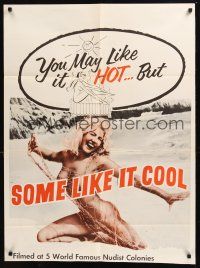 8e799 SOME LIKE IT COOL 1sh '61 Michael Winner, nudists, image of sexy girl!